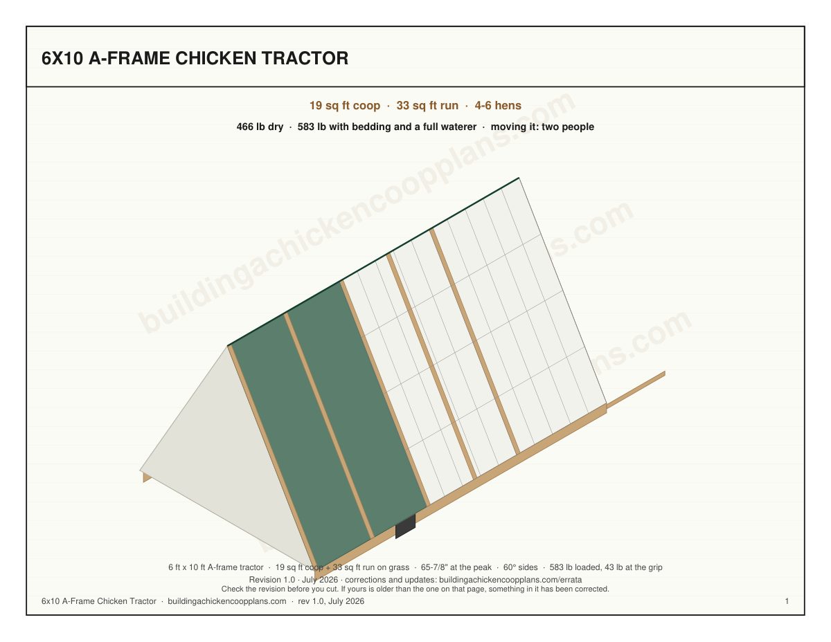 6x10 A-Frame Chicken Tractor plans
