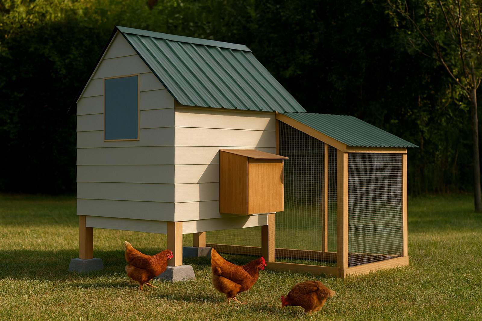 4x6 Chicken Coop with 4x6 Run plans