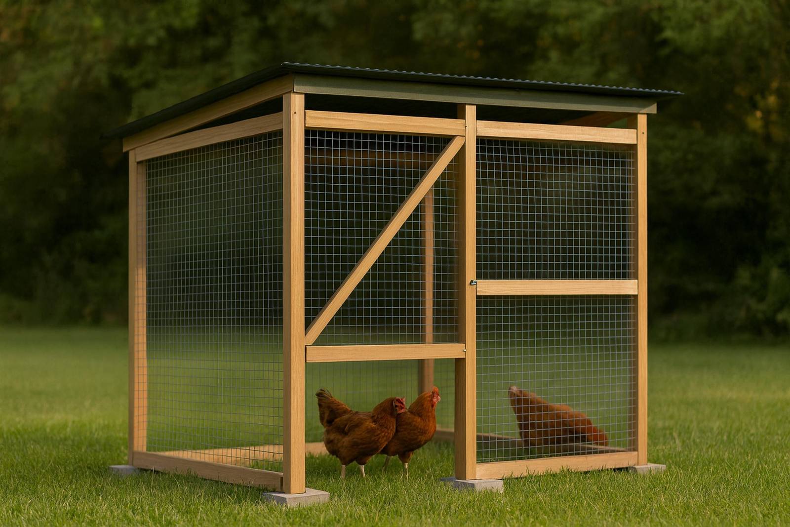 6x8 Standalone Chicken Run plans