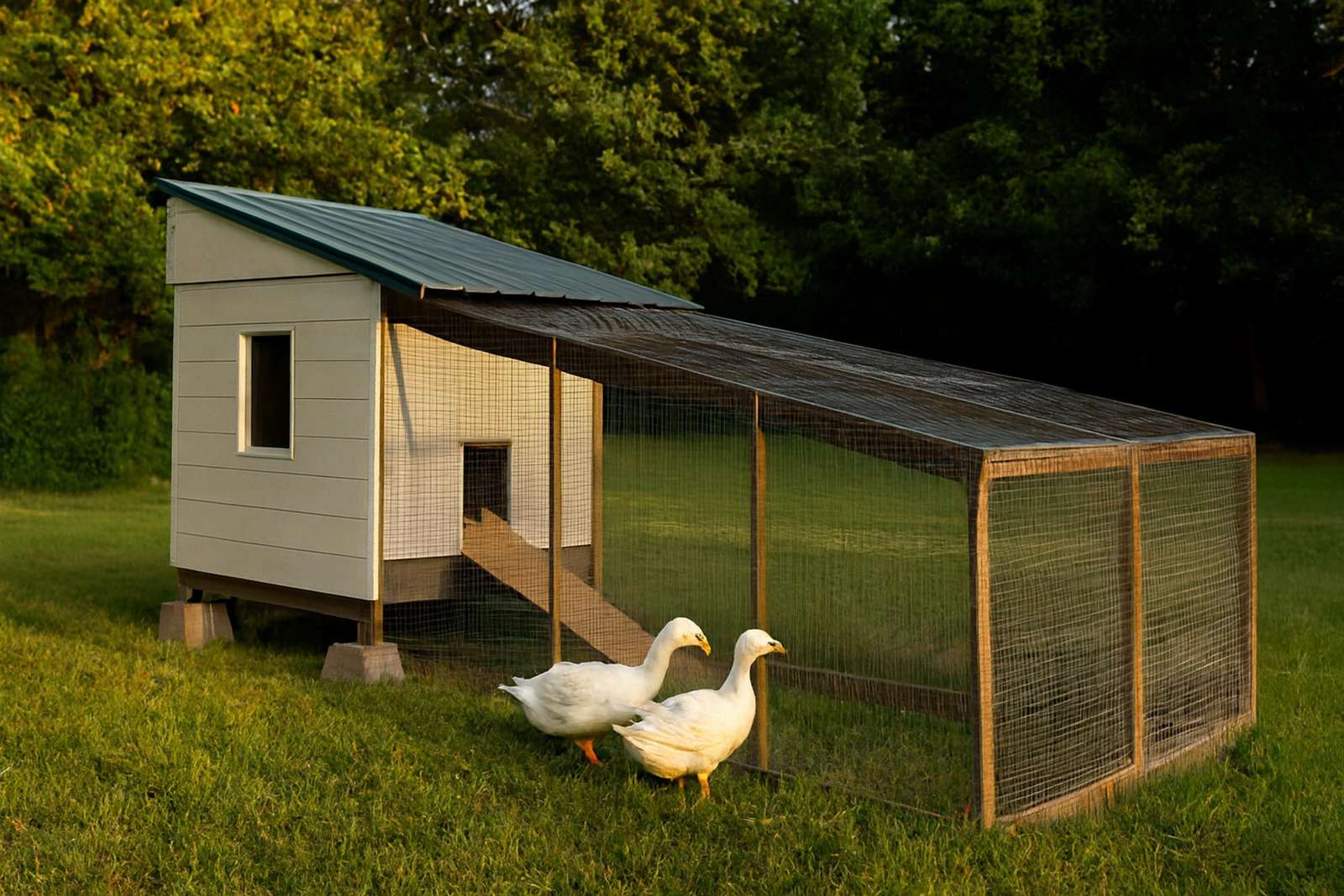 6x8 Duck House with 6x16 Run plans
