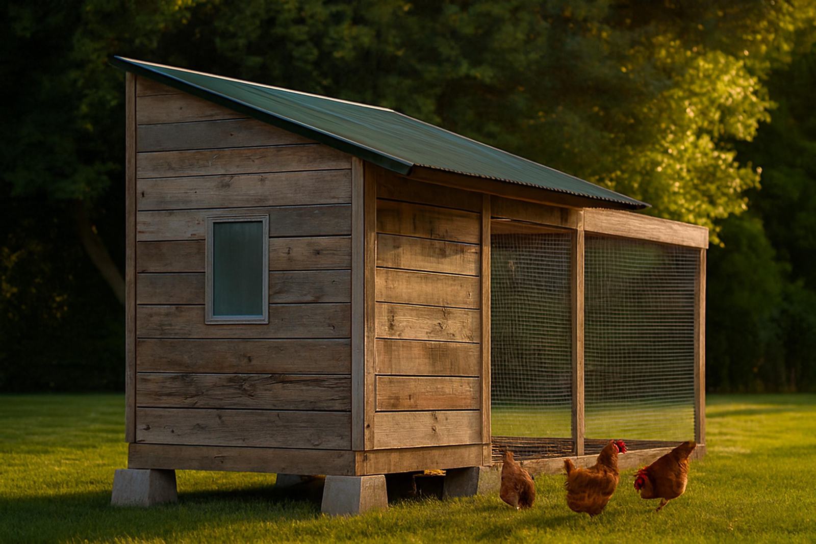 6x8 Pallet-Clad Coop — Framed in Real Lumber, Clad in Free Board plans