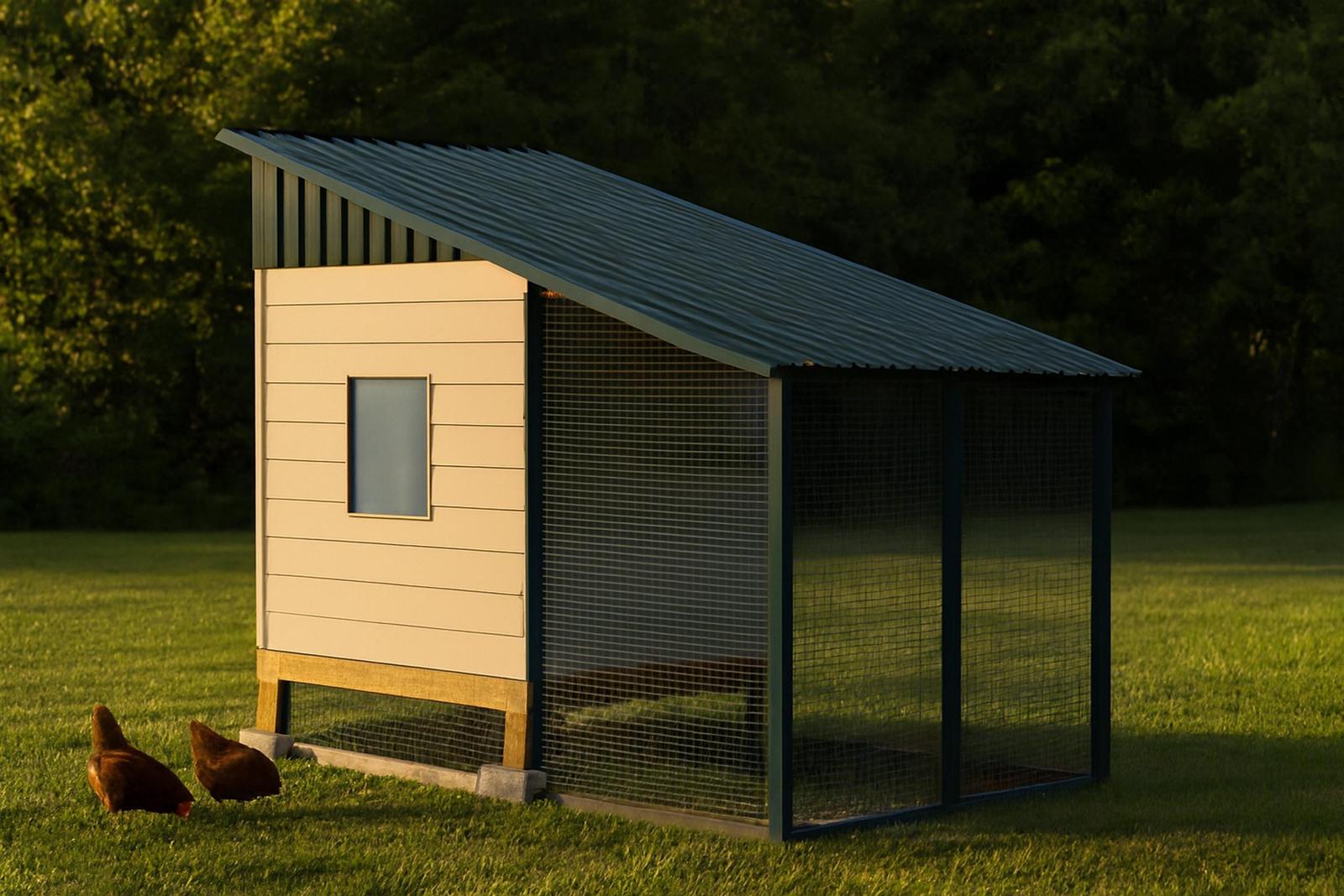 6x8 Walk-In Shed Coop with 6x10 Run plans