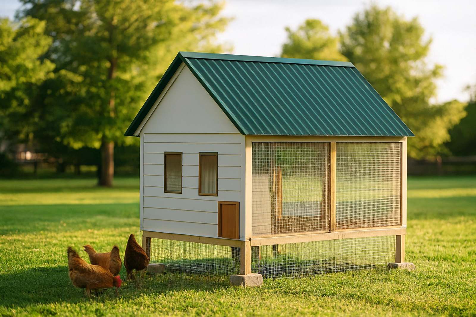 8x12 Chicken Coop with 8x12 Run plans