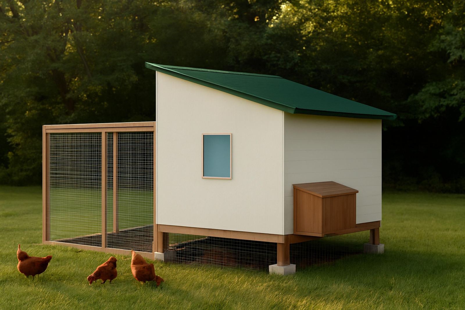 8x8 Walk-In Shed Coop with 8x10 Run plans